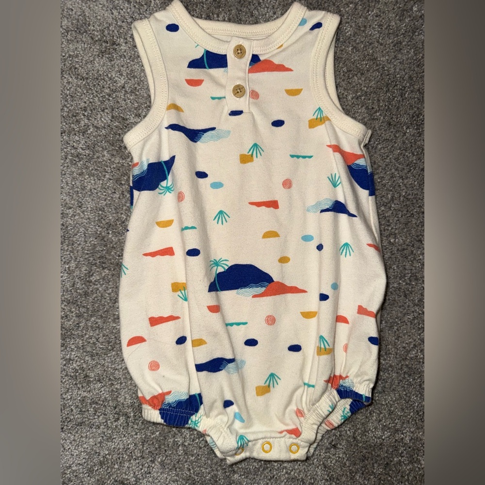 Cat&Jack Baby - 6-9m - fun abstract summer bubble onesie